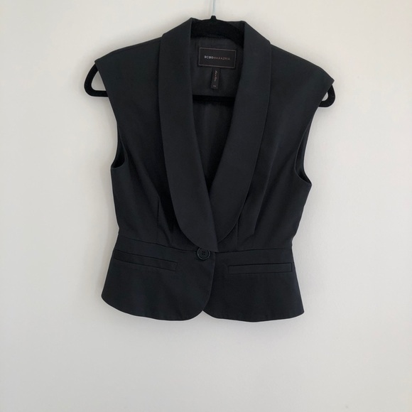 BCBG | Shawl Lapel Fitted Vest XXS - Picture 1 of 3
